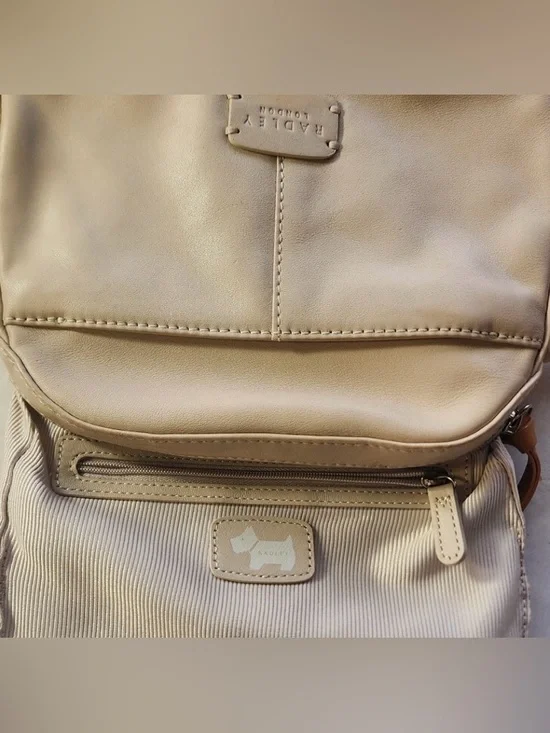 RADLEY LONDON Cream Leather Crossbody with Tan Accents - Picture 15 of 16